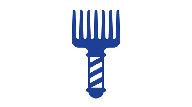 Blue wide tooth comb icon for hair styling.
