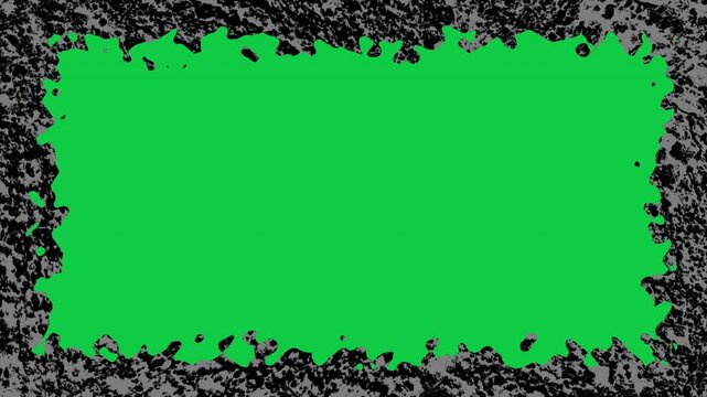Bright green rectangle with black textured border and rough edges, ideal for digital graphics design projects and marketing materials.