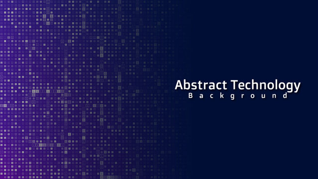 Digital binary code data stream tech background