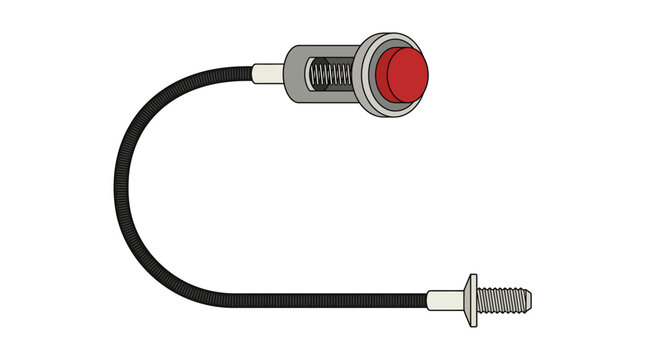 Red emergency stop button, industrial control switch, push button, electrical connector