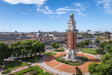 Aerial view of the City Monument Plaza in Buenos Aires, Argentina © Chenxiaoyang