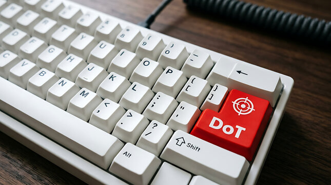 DoT Keyboard Button &ndash; DNS over TLS, Encrypted DNS and Secure Internet Communication Concept