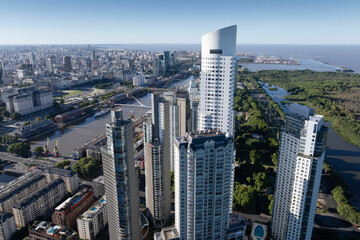 Naklejka premium Aerial view of the skyline of Buenos Aires, Argentina