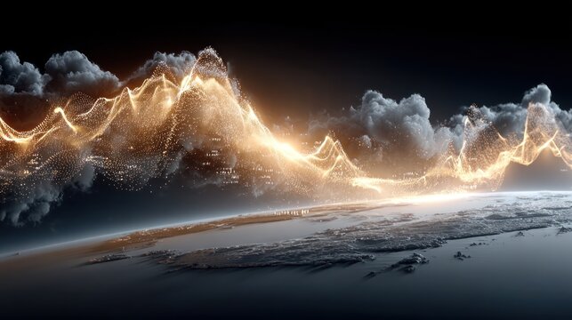 Electric stormy weather on earth.