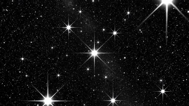 glistening white stars against deep black sky background cosmic celestial pattern for astronomy and space themes