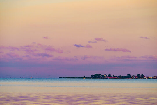 Seascape at evening. Baltic Sea, Poland