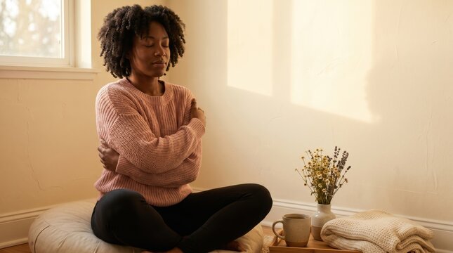 Woman Embracing Self Care on International Self Care Day