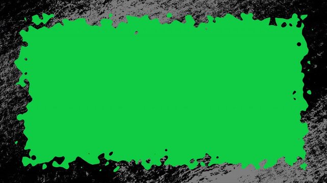 Bright green rectangular patch with grunge border suitable for design projects, backgrounds, banners, or digital art concepts. Vibrant and versatile.