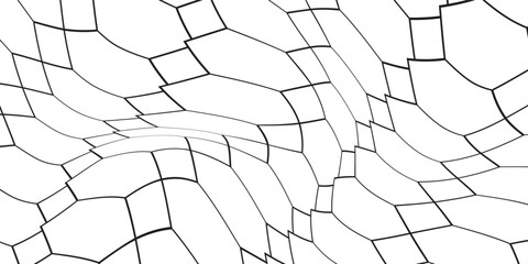 Fishing or soccer net. Repeated hexagon pattern. Black wired mesh texture isolated on white background. Metallic or fabric fence, cage or lattice structure. Vector graphic Illustration. © absah