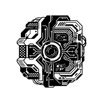 Futuristic Cybernetic Core Element Circuitry Design