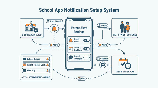 School App Notification Setup System for Back-To-School Communication