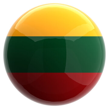 Lithuania flag 3d sphere