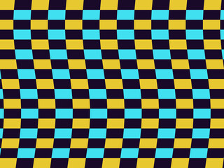 Obraz premium Bold Warped Checkerboard Streetwear Pattern Background