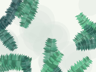 Palm Leaves Summer Vacation Pattern Background © iushakovsky