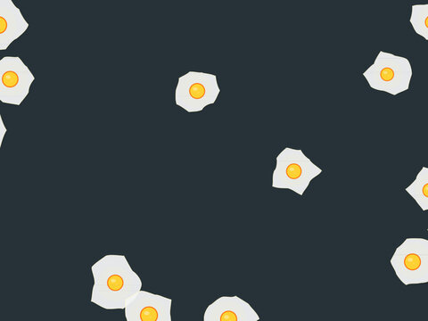 Breakfast Fried Eggs Kitchen Vector Background