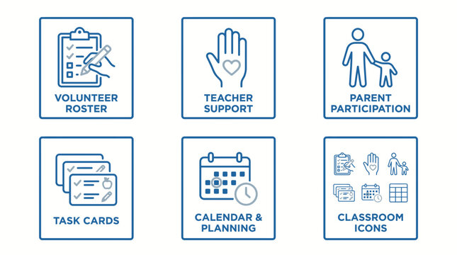 Back-To-School Classroom Icons For Planning And Support