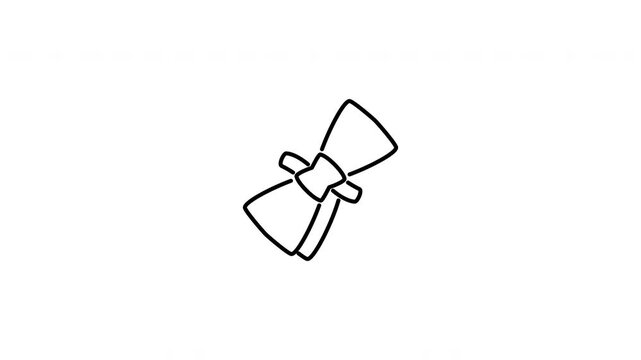 Minimalist outline animation of graduation diploma certificate scroll academic achievement icon drawing on and fading out. Features a clean pop up style in 3 color setups.