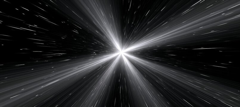 Light speed travel on deep space. Generative AI technology.	