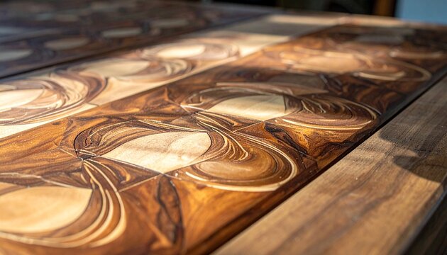 Close-up of wooden surface with natural wood grain patterns.
