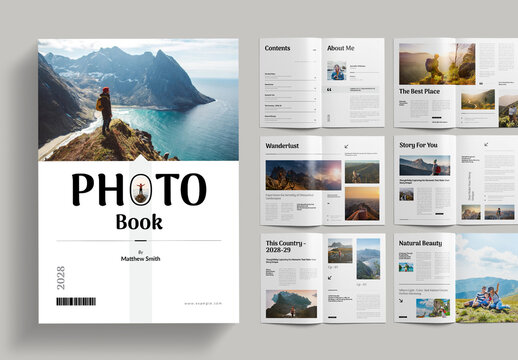 Photo Book Layout Design Template