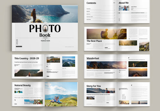 Photo Book Layout Landscape Design Template