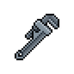 Fototapeta premium Pixel art cutter knife vector illustration isolated on white background.
