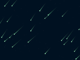 Streaking Meteors Space Cosmic Night Design © iushakovsky