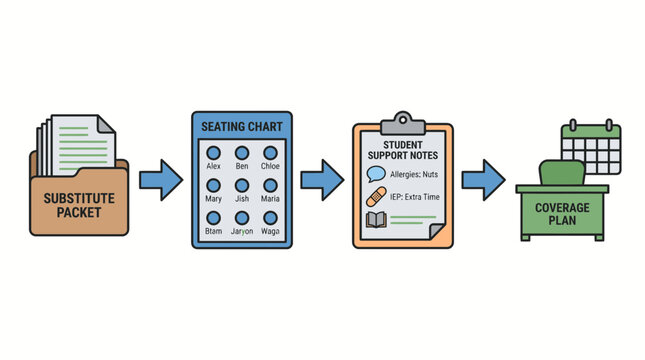 Classroom Seating Chart and Student Support Notes for Back-To-School