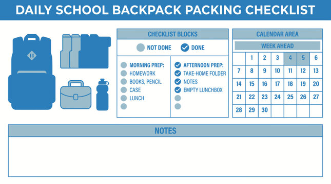 Back-To-School Backpack Packing Checklist