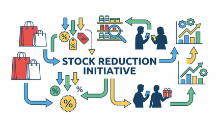 Fototapeta premium End of Summer Retail Clearance Stock Reduction Initiative Graphic