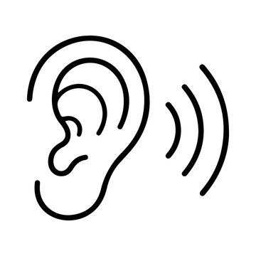 Listening Ear Sound Icon