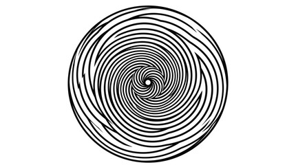 Fototapeta premium Abstract Black and White Spiral Vortex Illusion