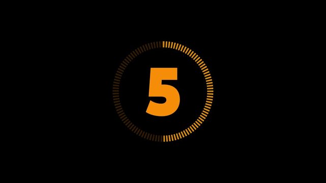 10 to 0 second modern digital countdown timer neon light style on black background,10 seconds simple countdown timer. Dynamic 10s Countdown Animation