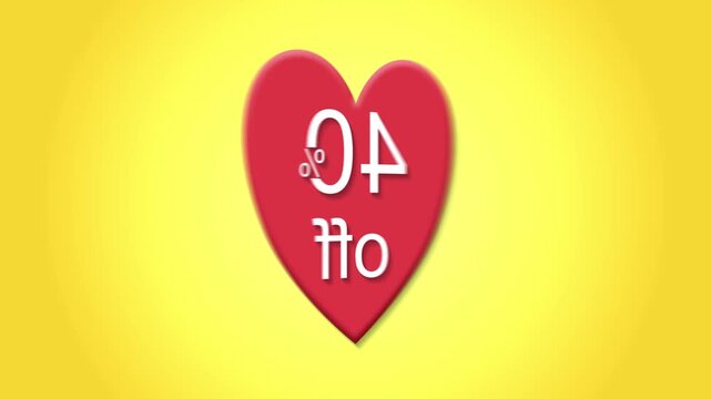 Heart Looping Animation Video Promotion with 40 percent Discount
