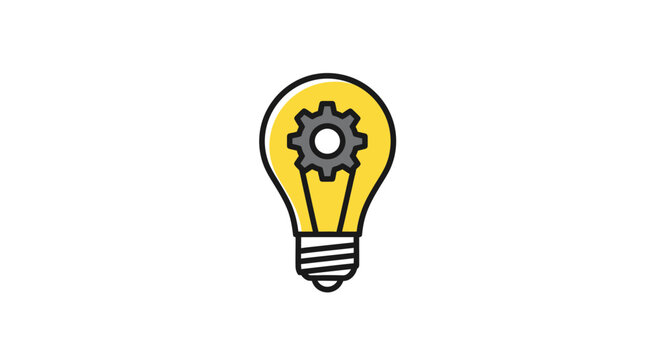 Conceptual illustration depicting innovation, ideas, and the process of problem-solving