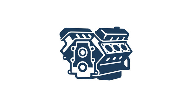 A detailed illustration of a powerful internal combustion engine block