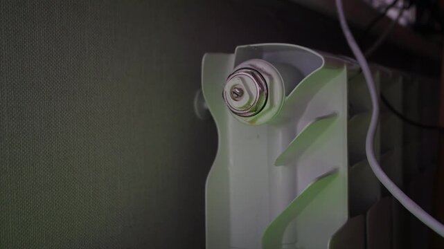 Mayevsky Air Release Valve on a Bimetal Heating Radiator for Bleeding Air
