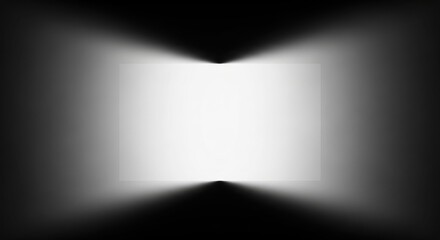 Naklejka premium Light beams converge in a dark room creating an abstract visual effect