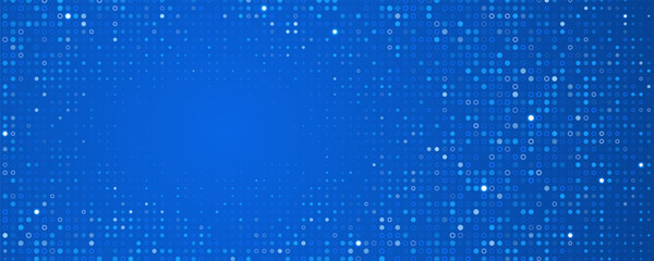 Blue pixelated tech background with blank space for your information. Vector illustration. © Максим