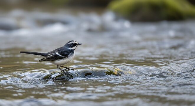 Spotted Forktail Mountain Stream Edge Walk