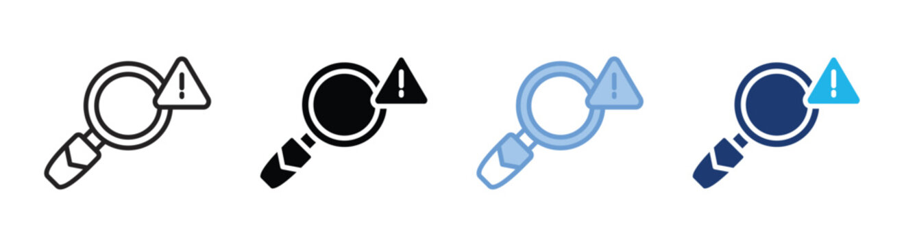 Risk icon set multiple style collection