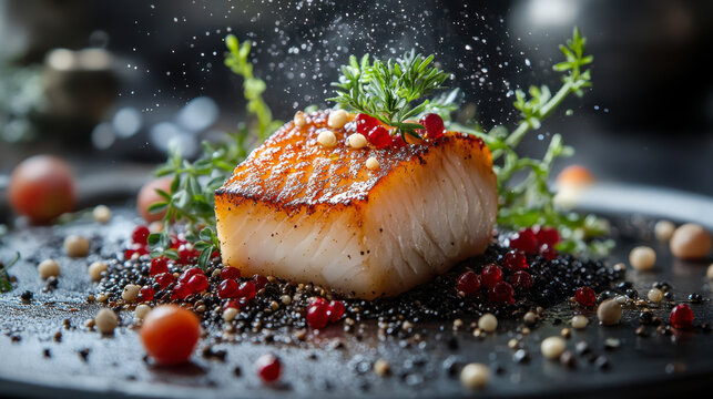 salmon fillets cooking on cedar planks on grill