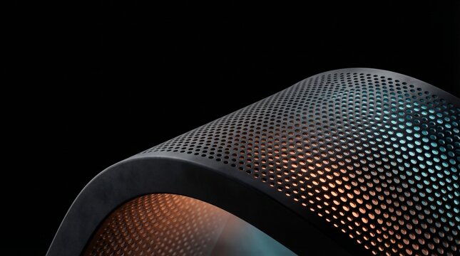 The Perforated Void: Dark Mode Micro-Mesh Metal with Thermal Glow