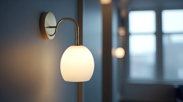 Modern bedside lamps illuminate a soft, ambient glow in a dimly lit room