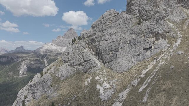 Dramatic Snow-Capped Jagged Mountain Peaks Under Blue Sky