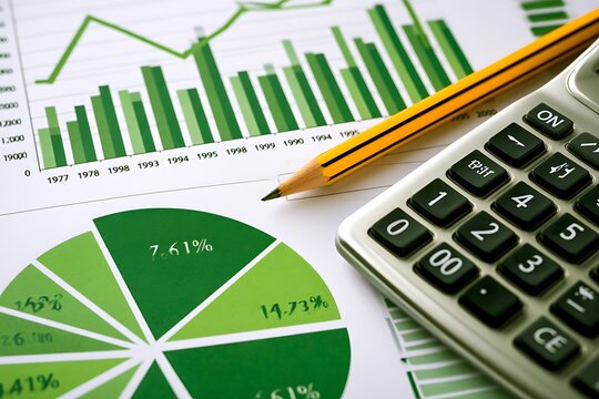 business chart showing financial success at the stock market