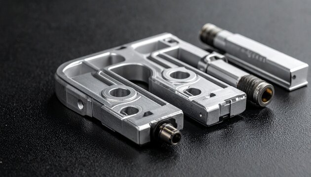 Close-up of a modern automotive gearbox assembly.