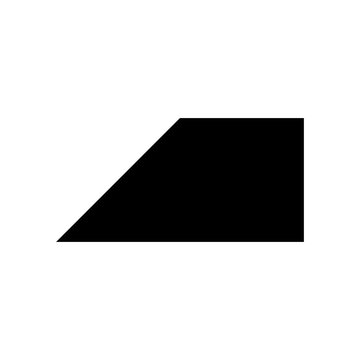 Geometric trapezoid shape with a sharp diagonal edge isolated on a clean background during a studio shoot