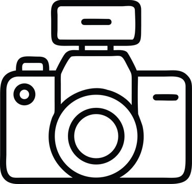 Digital single lens reflex camera with flash on top  electronic device