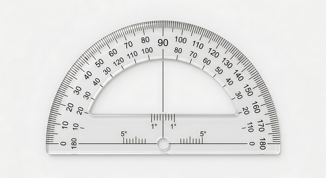 Protractor tool for measuring angles precisely.